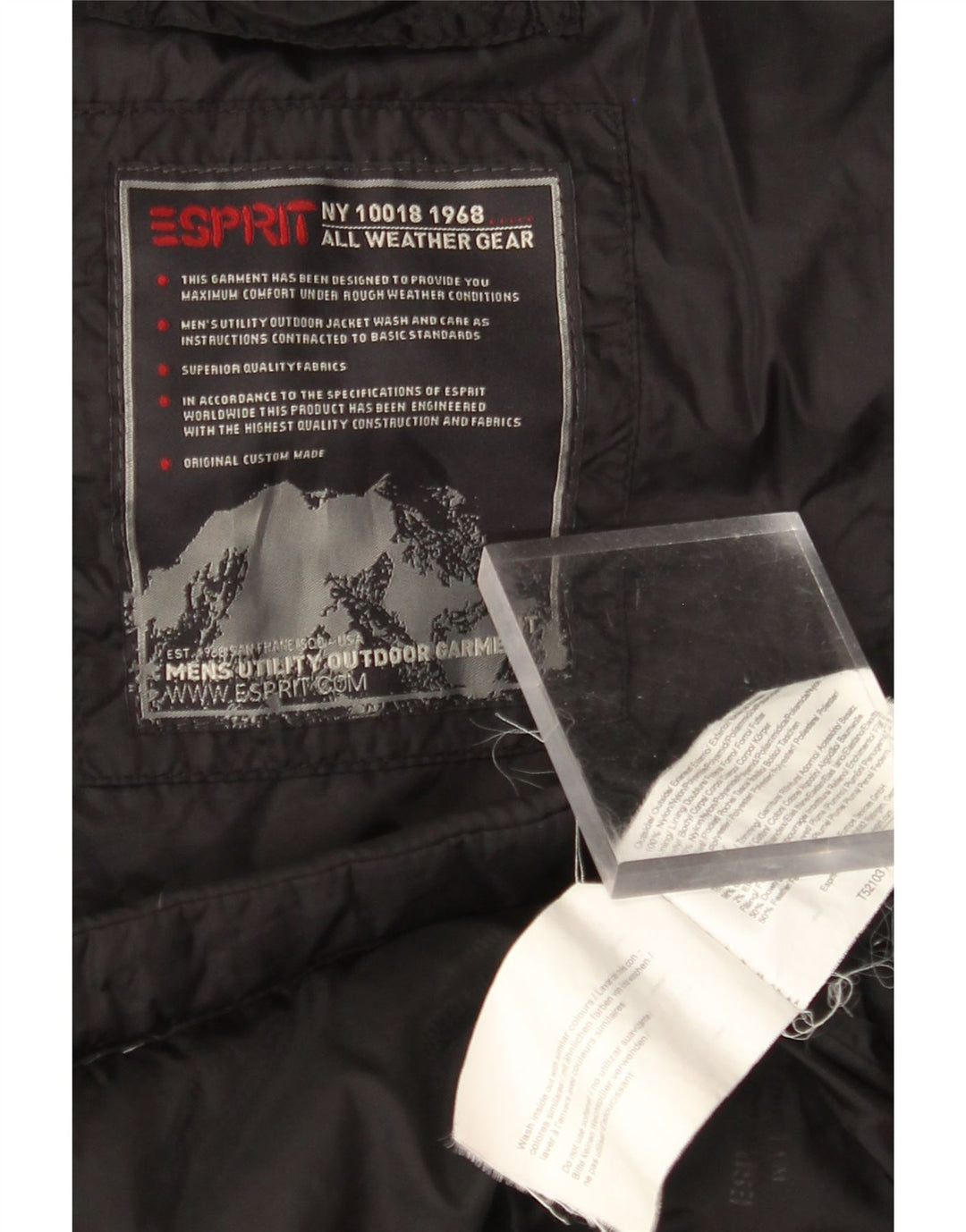 ESPRIT Ανδρικό padded Gilet UK 38 Medium Black Nylon