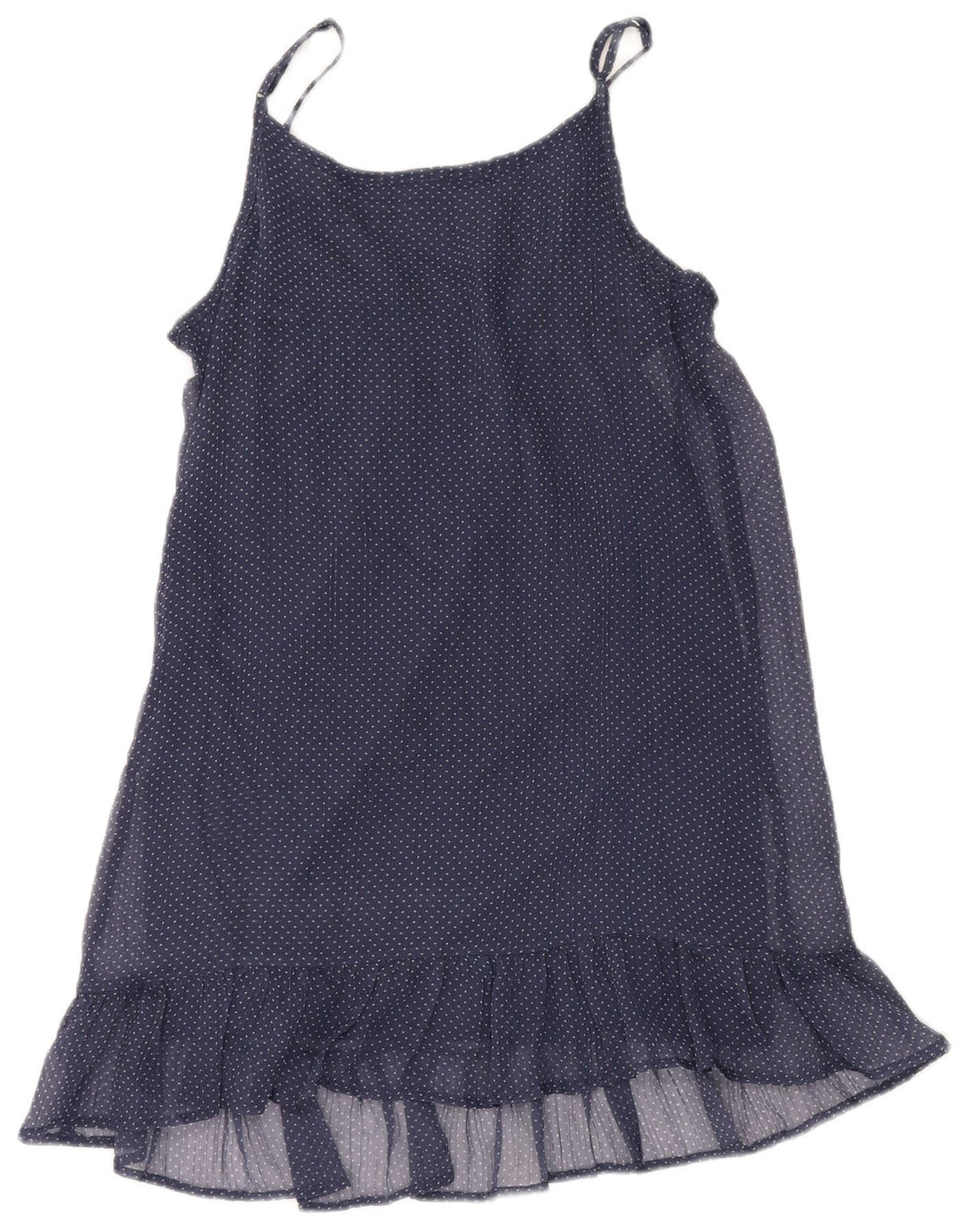 BENETTON Γυναικείο Sundress UK 10 Small Navy Blue Spotted Polyester