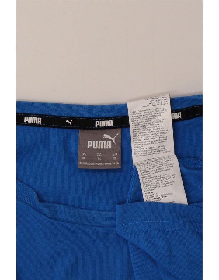 Ανδρικό T-Shirt PUMA Top XL Μπλε βαμβακερό
