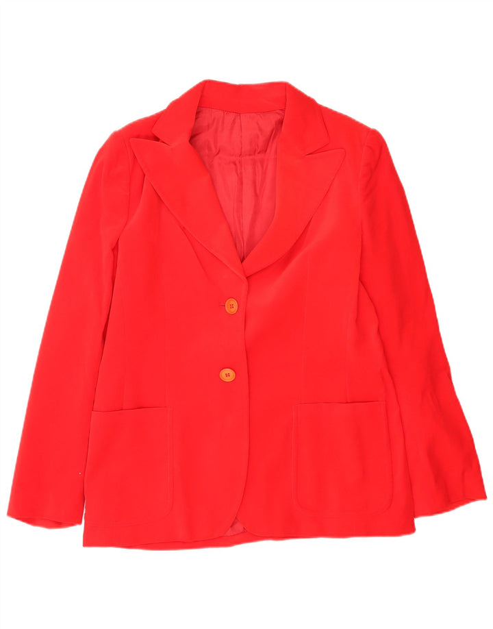 Vintage Γυναικείο Μπουφάν Blazer IT 48 XL Κόκκινο βαμβακερό