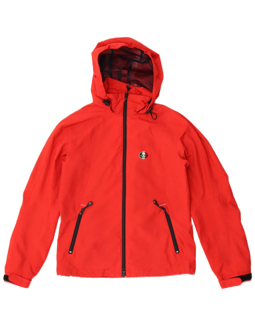 Sergio Tacchini Γυναικείο μπουφάν βροχής με κουκούλα IT 42 Medium Red Polyester