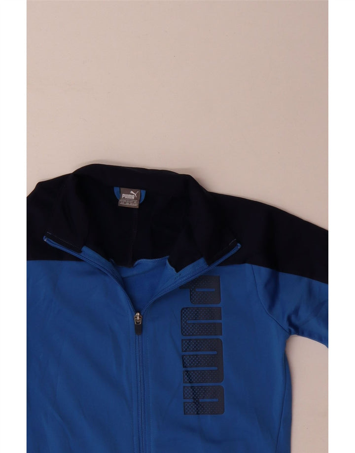 Puma Boys Graphic αθλητική φόρμα Top Jacket 11-12 Years Blue Colourblock