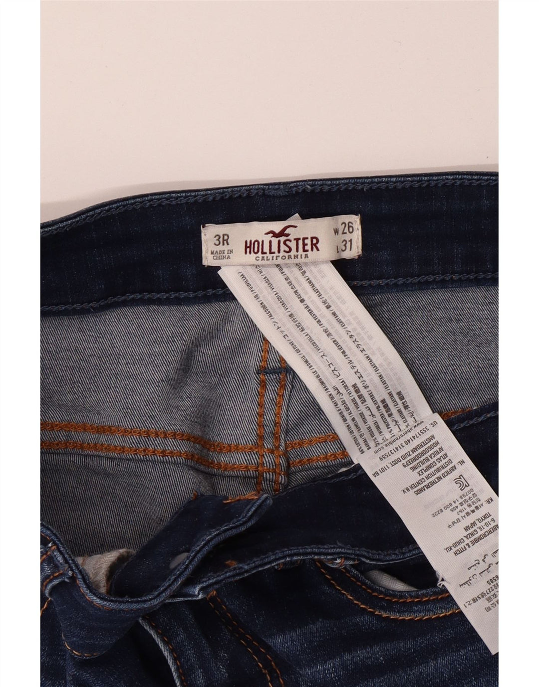 Γυναικείο στενό τζιν HOLLISTER US 3 XS W26 L31 Μπλε βαμβακερό