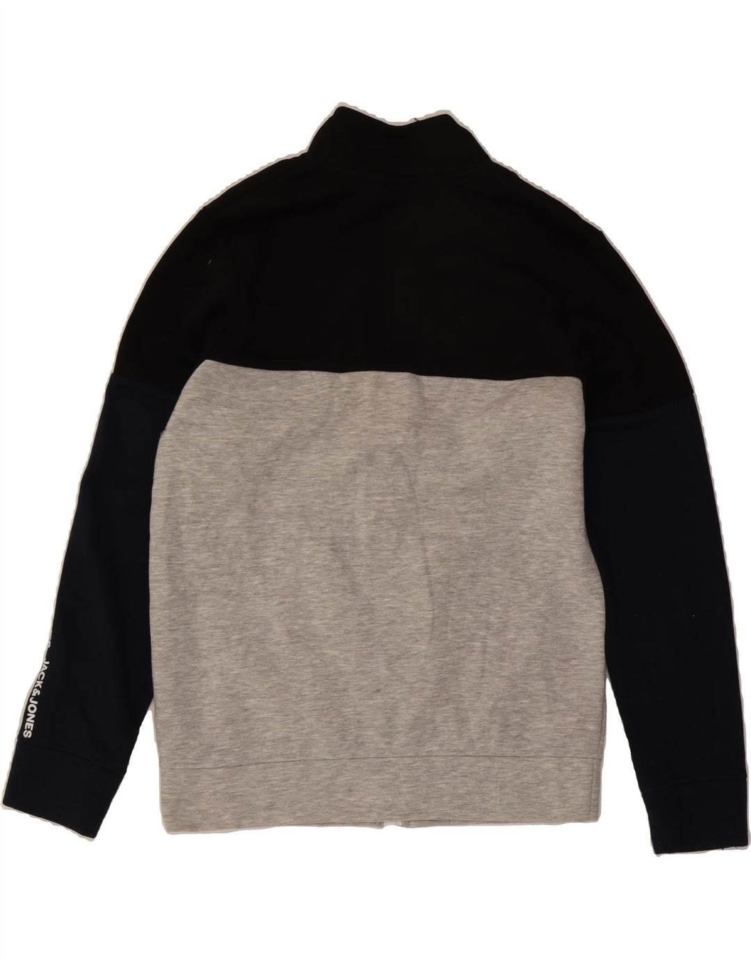 JACK & JONES Mens Graphic Tracksuit Top Jacket Medium Grey Colourblock Vintage Jack & Jones and Second-Hand Jack & Jones from Messina Hembry 