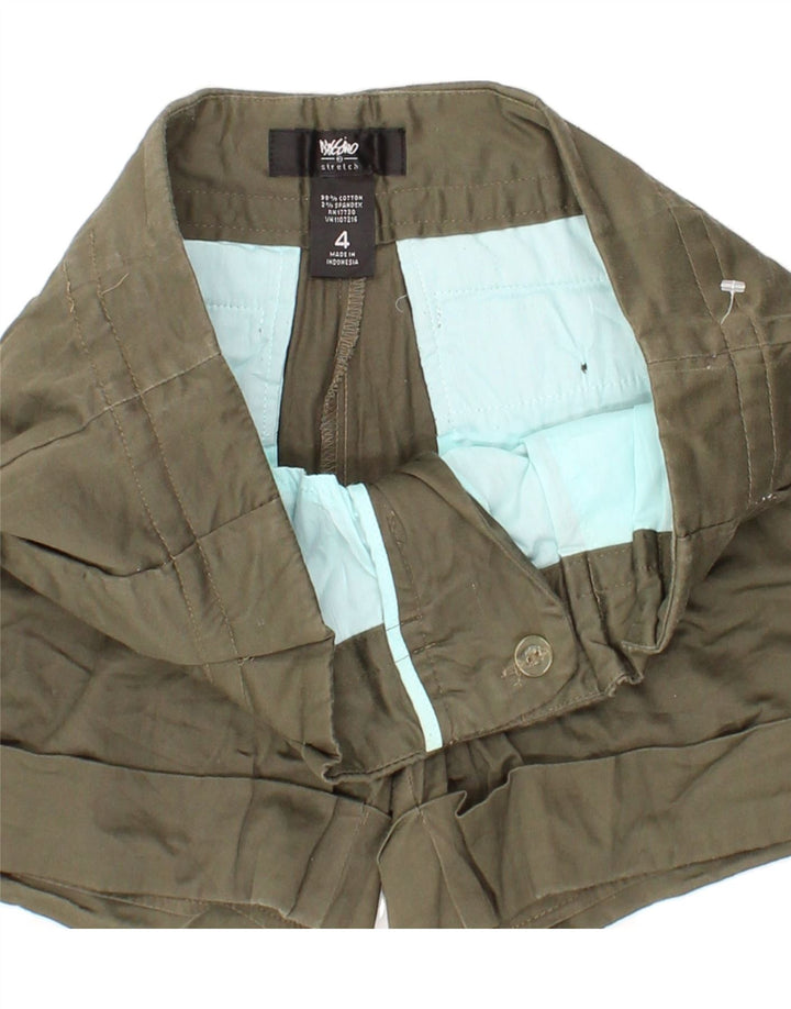 MOSSIMO Womens Hot Pants US 4 Small W27  Khaki Cotton Vintage Mossimo and Second-Hand Mossimo from Messina Hembry 