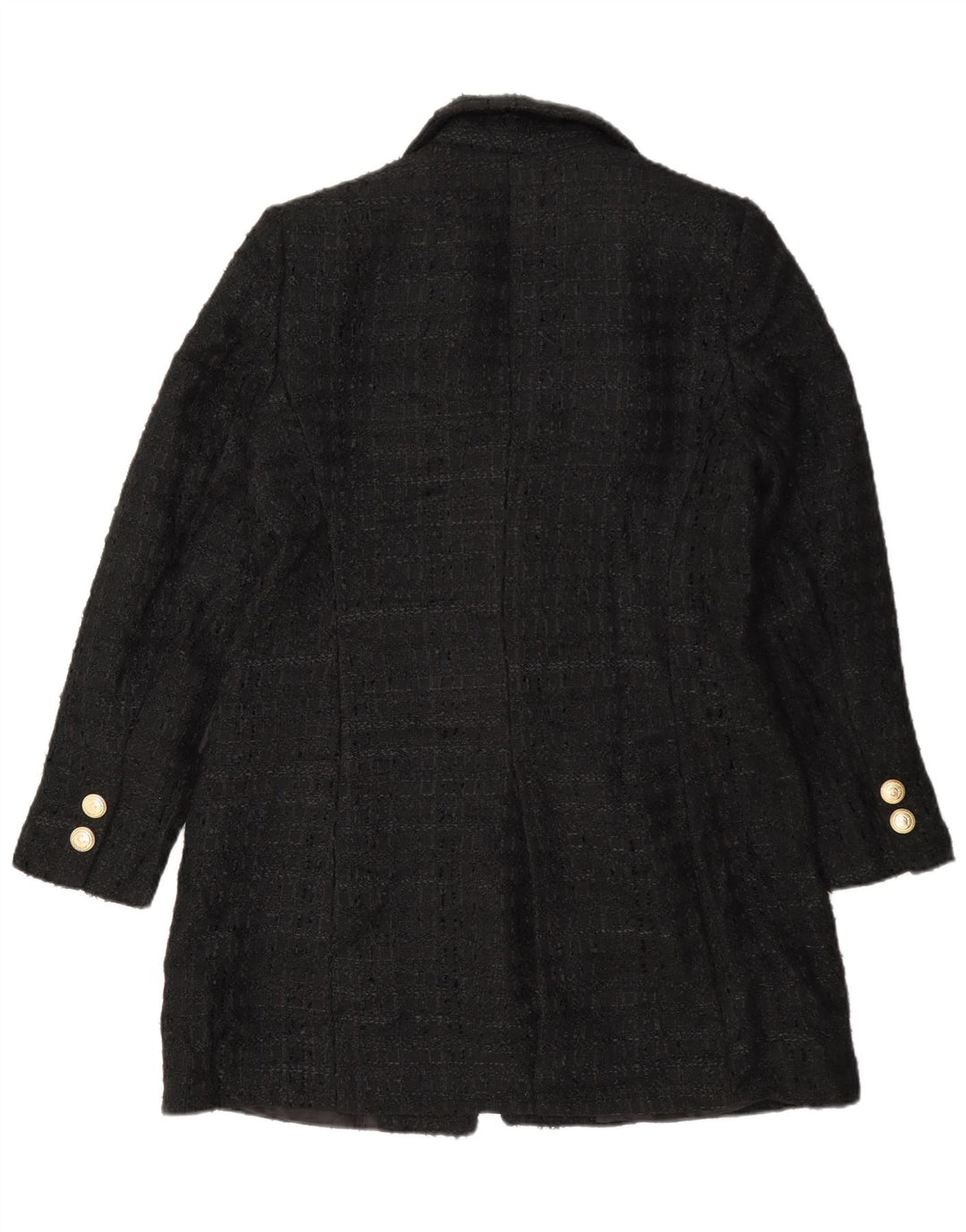 Zara Γυναικείο Παλτό UK 16 Large Black Flecked