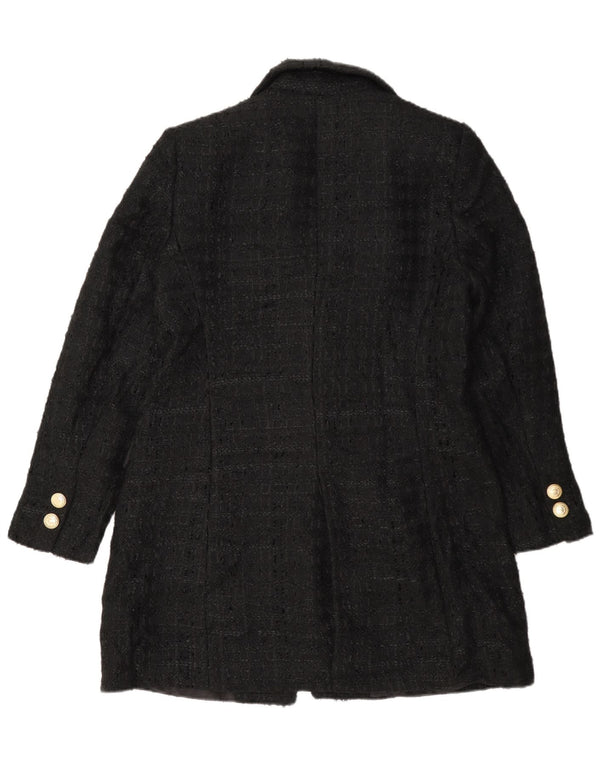 Zara Γυναικείο Παλτό UK 16 Large Black Flecked