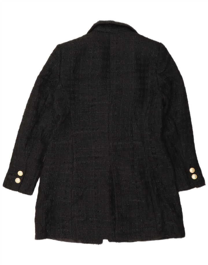 Zara Γυναικείο Παλτό UK 16 Large Black Flecked