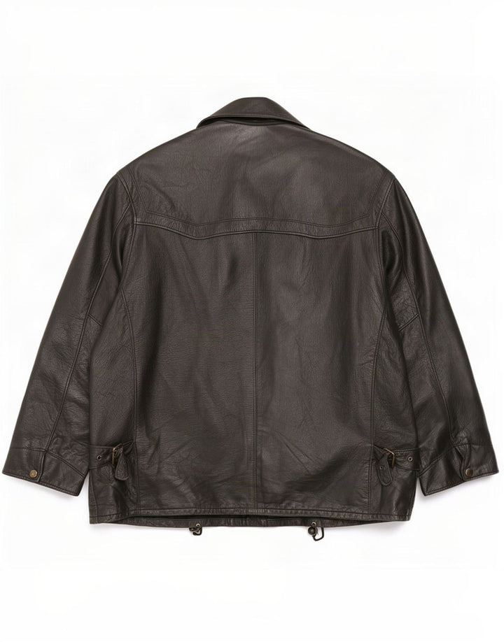 Vintage Ανδρικό Δερμάτινο Μπουφάν UK 42 XL Μαύρο