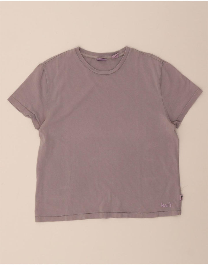 LEVI'S Womens T-Shirt Top UK 14 Medium Purple Cotton Vintage Levi's and Second-Hand Levi's from Messina Hembry 