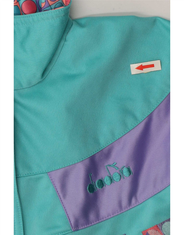 Γυναικεία αθλητική φόρμα Diadora Top Jacket IT 46 Large Turquoise Colourblock