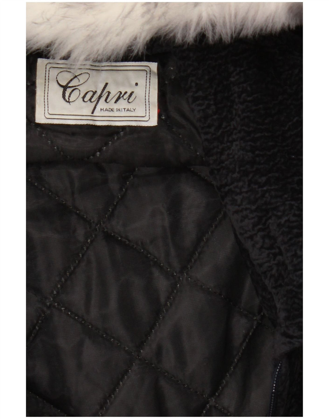 Vintage γυναικείο πανωφόρι με κουκούλα UK 18 XL Navy Blue Polyester