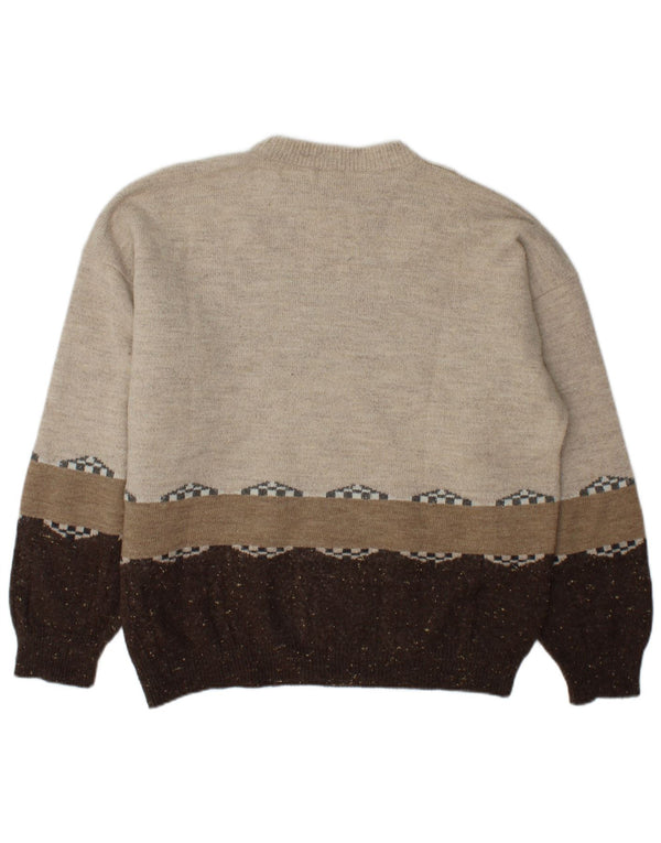 Ανδρικό πουλόβερ Incognito Crew Neck Jumper IT 56/58 XL Beige Colourblock