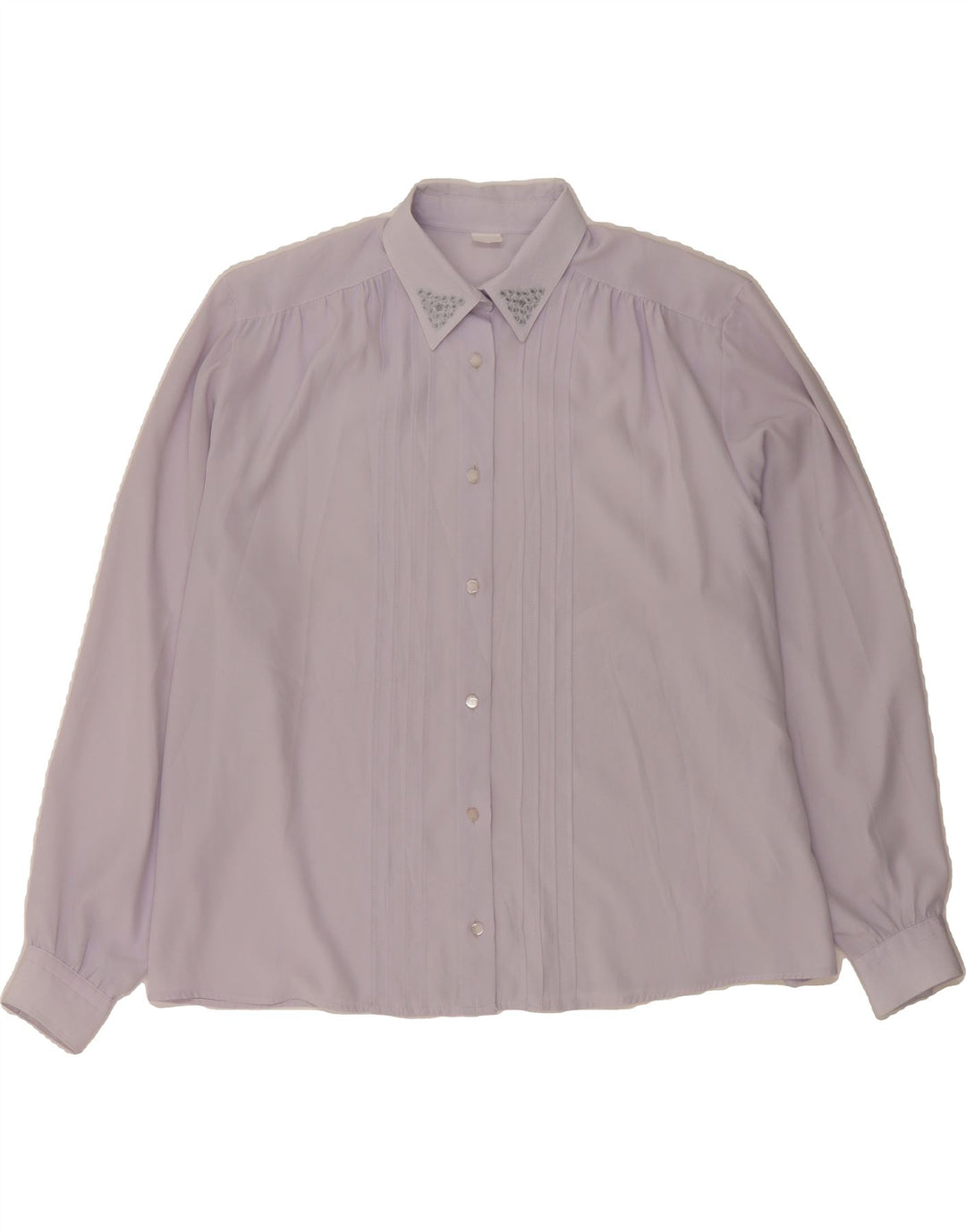 VINTAGE Womens Shirt Blouse UK 22 3XL Purple Polyester Vintage Vintage and Second-Hand Vintage from Messina Hembry 