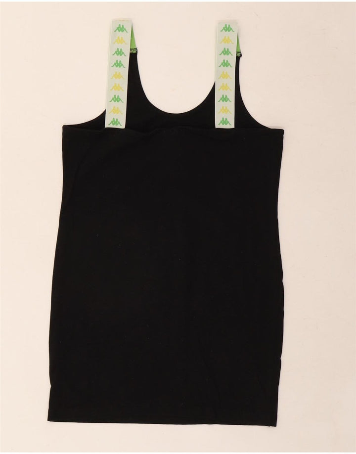 KAPPA Girls Graphic Sleeveless T-Shirt Dress 15-16 Years Black Colourblock Vintage Kappa and Second-Hand Kappa from Messina Hembry 