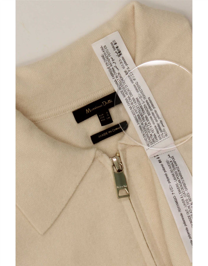 Massimo Dutti Γυναικείο πουλόβερ με ζακέτα μεγάλου μεγέθους UK 10 Small Off White