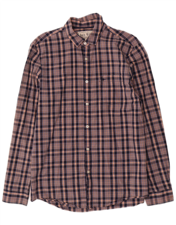 Jack Wills Ανδρικό πουκάμισο Classic Fit, μεσαίο μπλε βαμβακερό