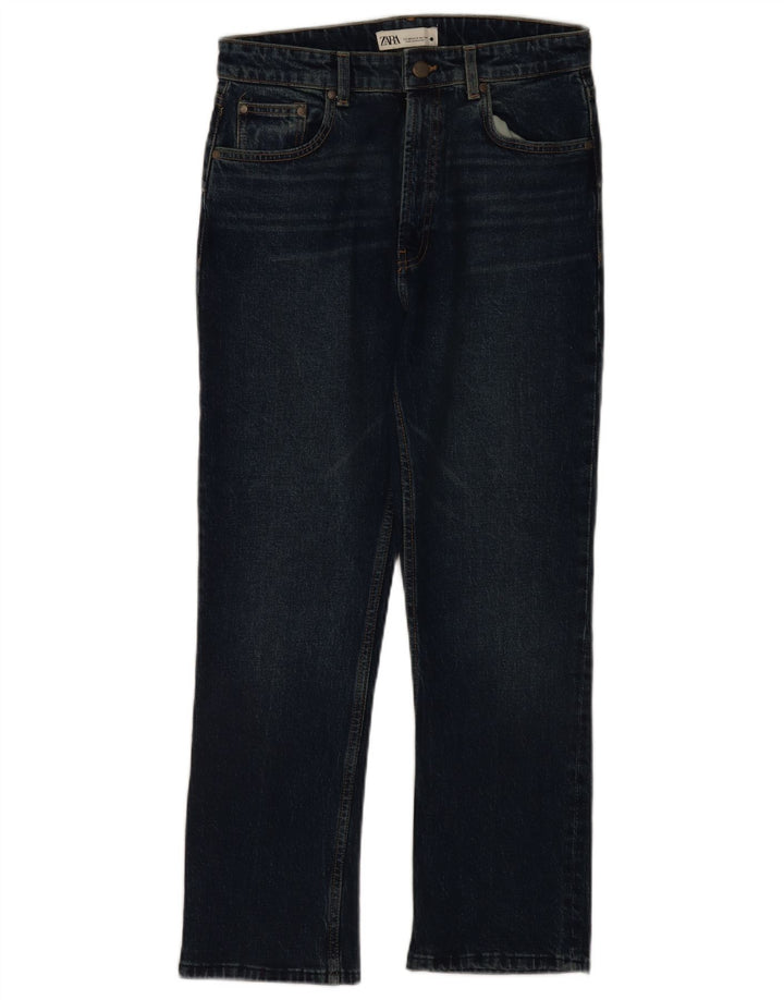 Zara Γυναικείο Straight Jeans EU 40 Medium W30 L28 Navy Blue