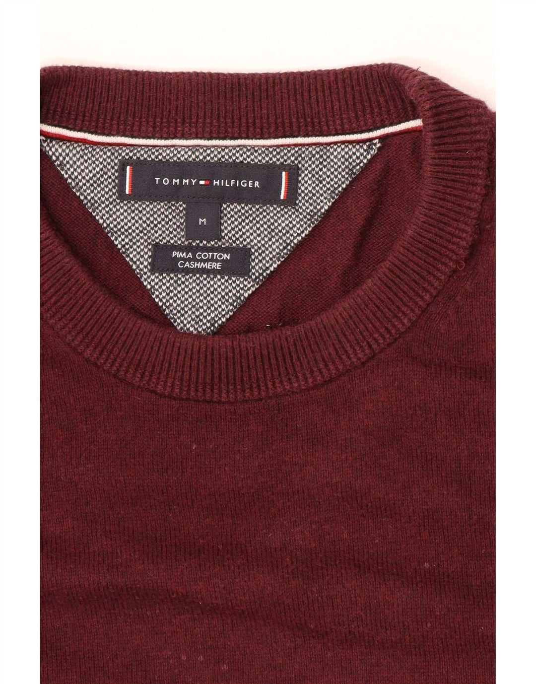 Ανδρικό πουλόβερ με λαιμόκοψη Tommy Hilfiger, μεσαίο βαμβάκι