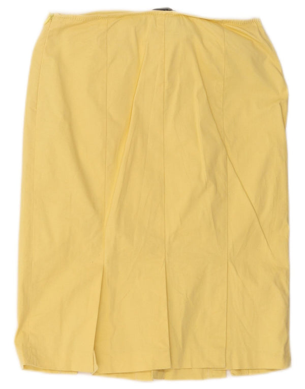 Γυναικεία ίσια φούστα Blumarine IT 40 Small W30 Κίτρινο Βαμβακερό