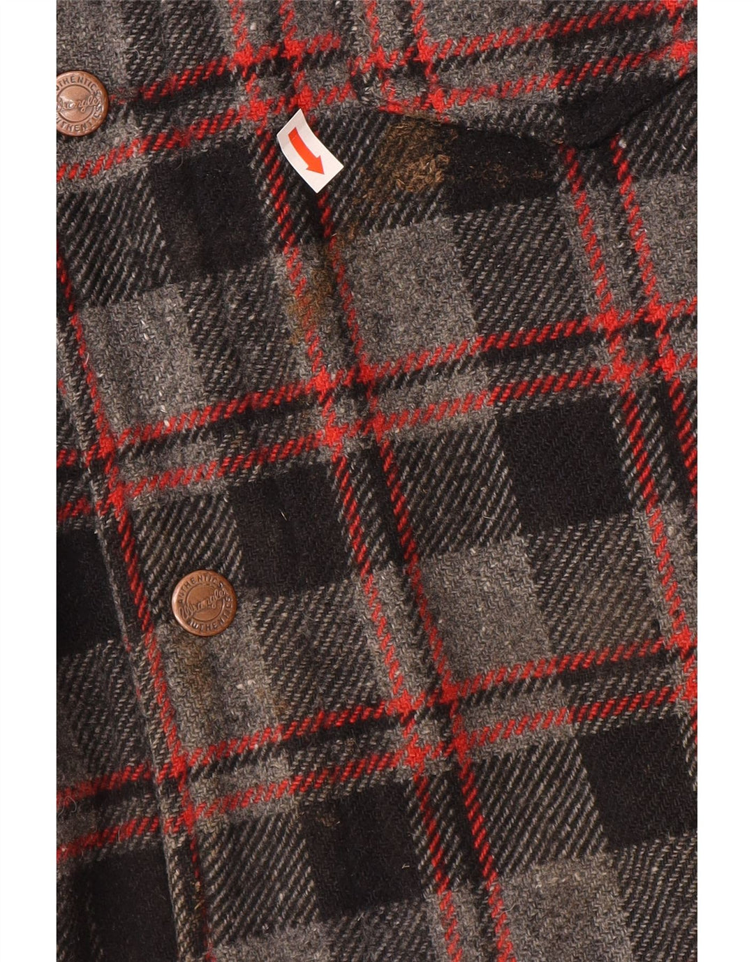 Ανδρικό μπουφάν μπουφάν Wrangler UK 42 XL Grey Check Wool