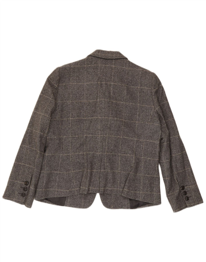 Armani Collezioni Γυναικείο τζάκετ με 3 κουμπιά σακάκι IT 50 XL Grey Check Wool