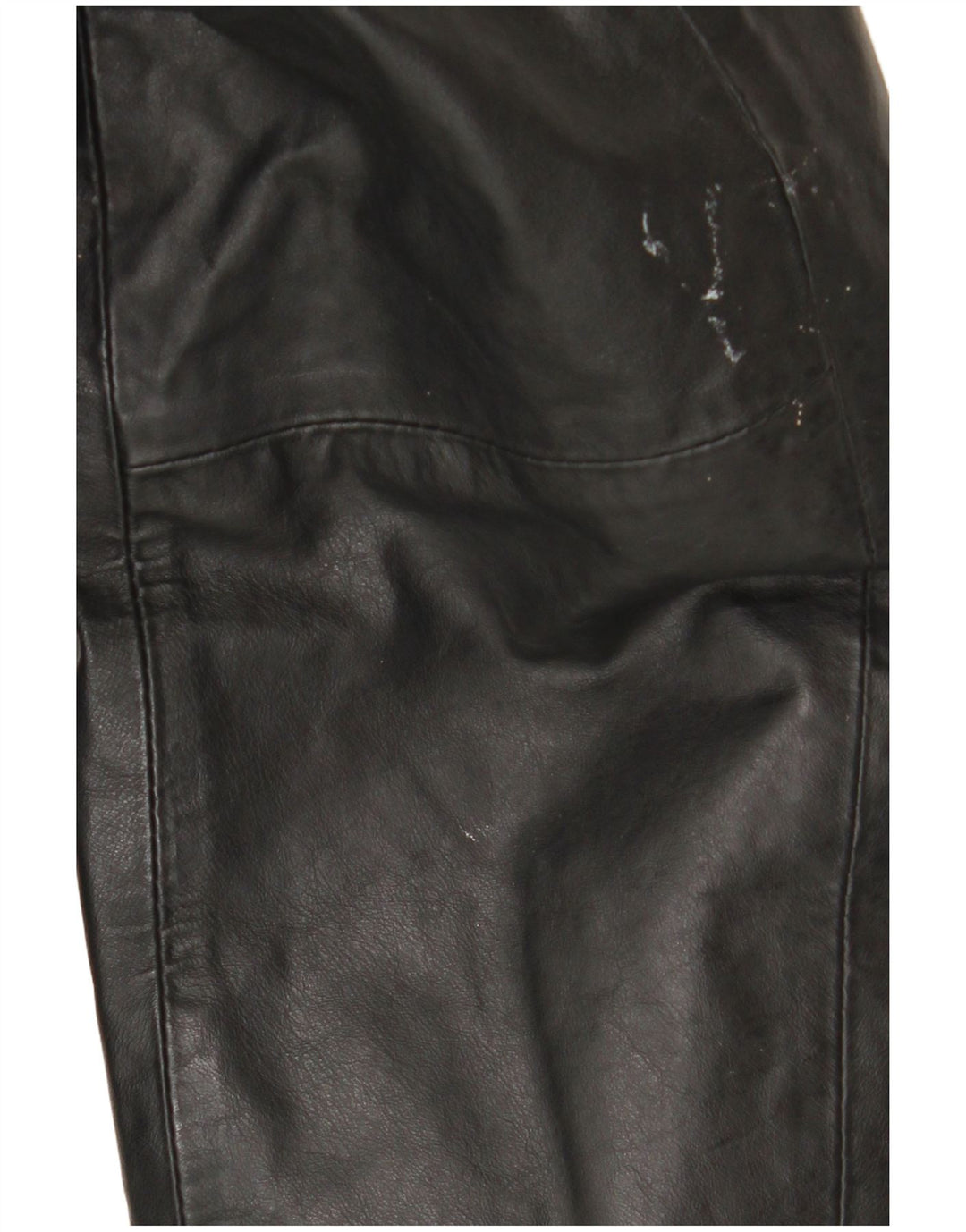 Vintage Γυναικείο Δερμάτινο Παλτό με Κουκούλα IT 44 Medium Black Leather