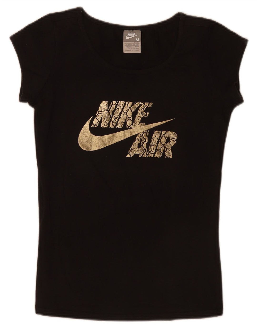Γυναικείο T-Shirt Nike Top UK 10/12 Medium Black