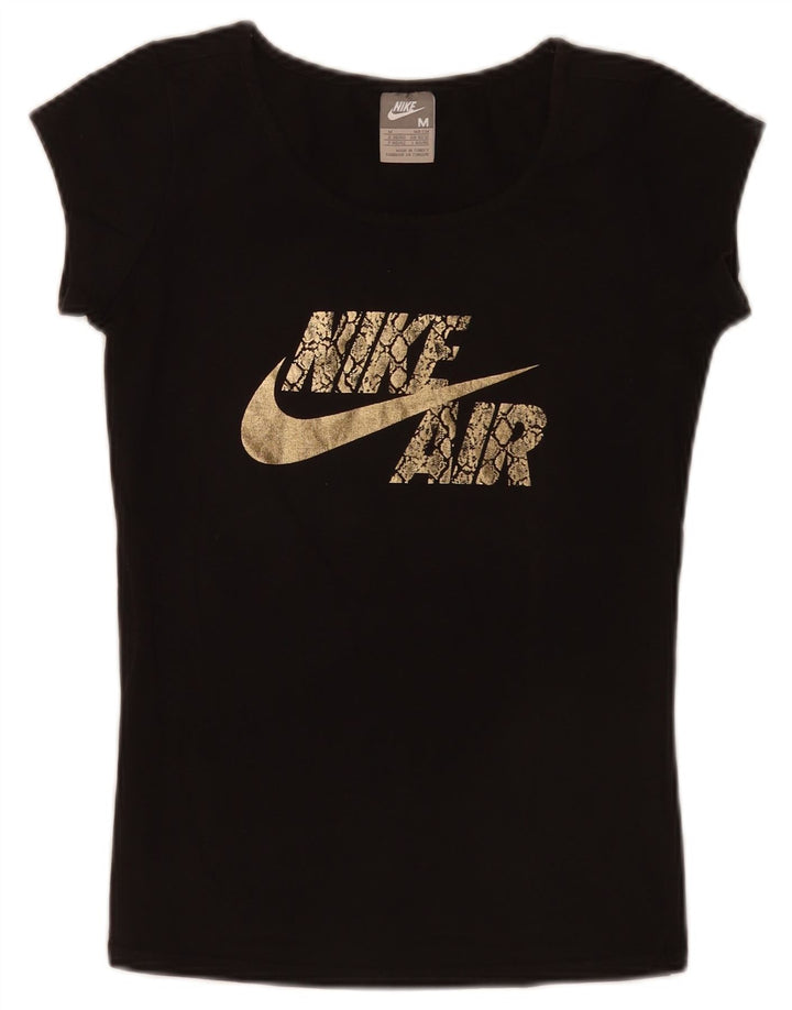 Γυναικείο T-Shirt Nike Top UK 10/12 Medium Black
