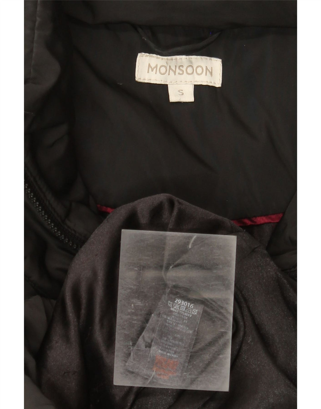 Γυναικείο παλτό Monsoon Longline padded UK 10 Small Black Polyester