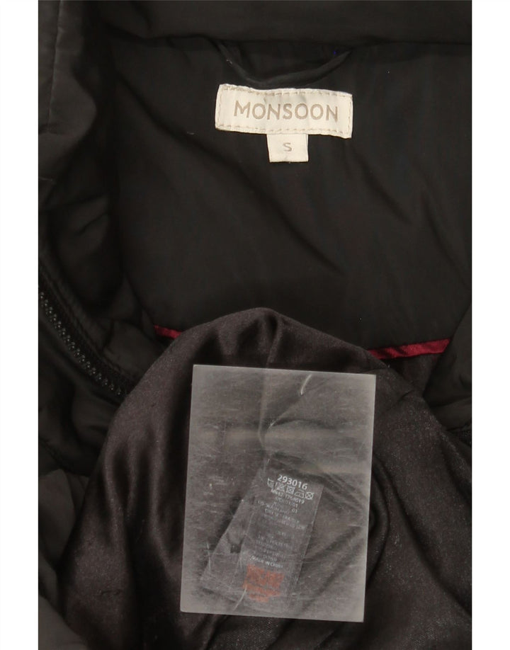 Γυναικείο παλτό Monsoon Longline padded UK 10 Small Black Polyester