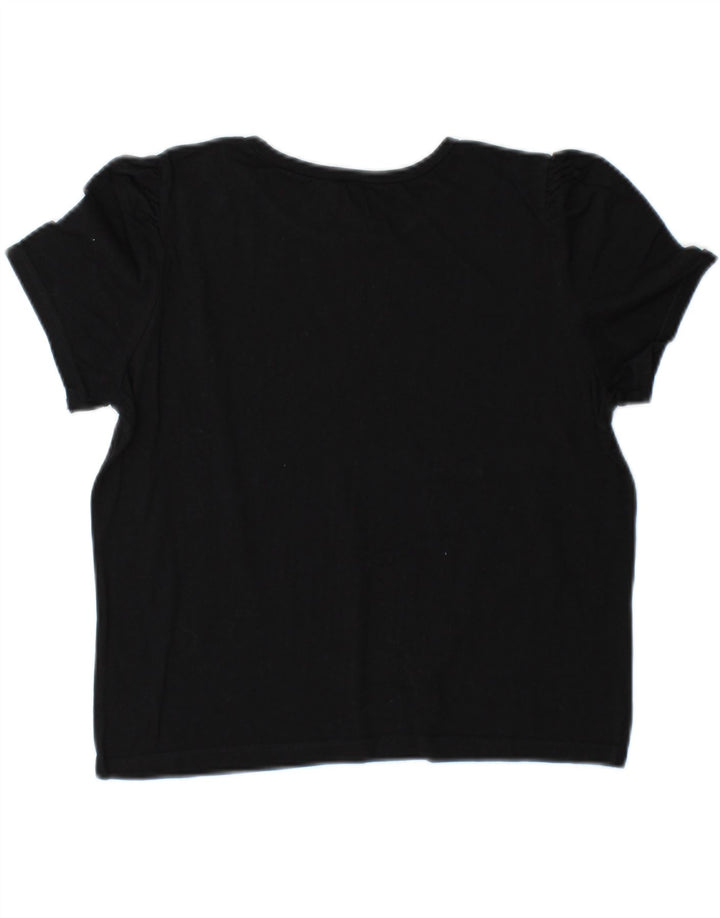 ZARA Womens Graphic T-Shirt Top UK 10 Small Black Vintage Zara and Second-Hand Zara from Messina Hembry 