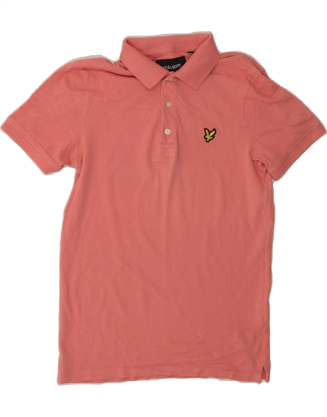 LYLE & SCOTT Mens Polo Shirt Small Pink Cotton Vintage Lyle & Scott and Second-Hand Lyle & Scott from Messina Hembry 