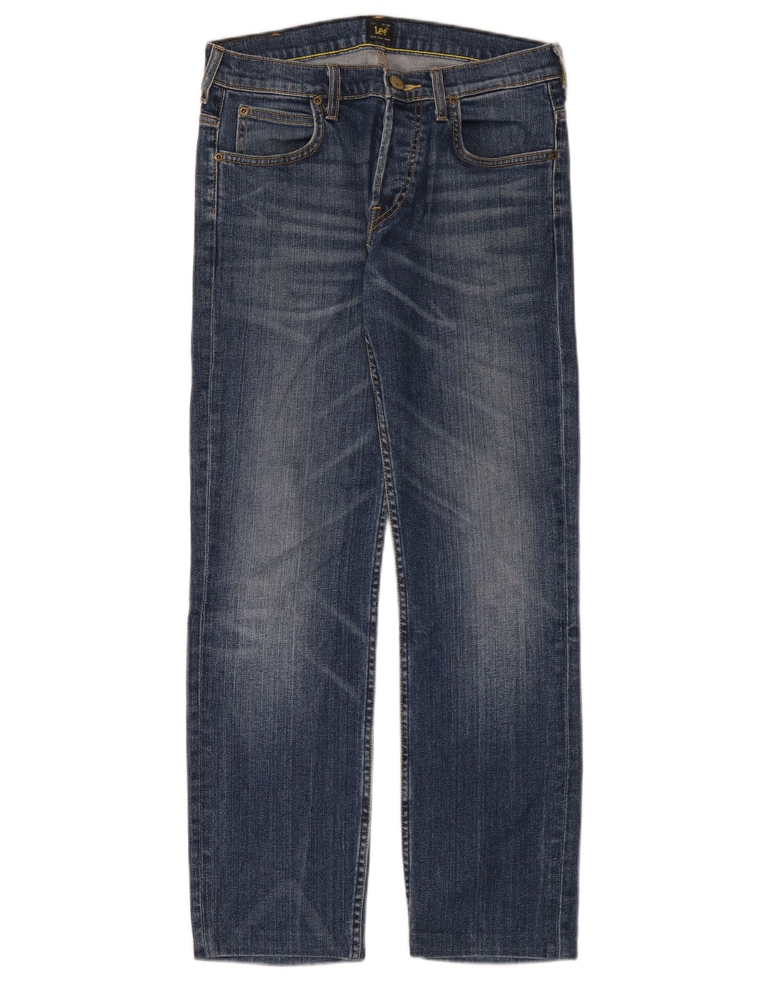 Lee Mens Powell Straight Jeans W29 L30 Blue Cotton