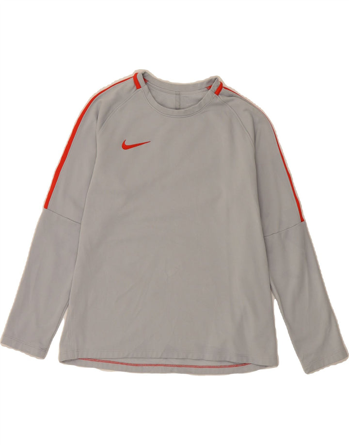 NIKE Γυναικείο Dri Fit Μακρυμάνικο UK 14 Μεσαίο Γκρι Πολυεστέρας