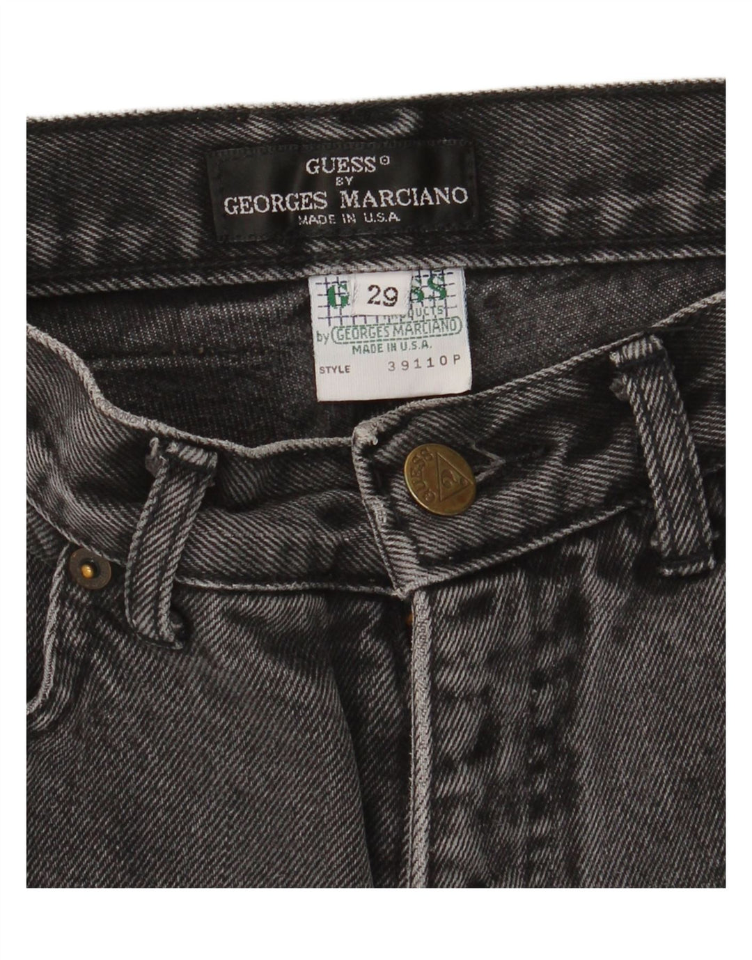 Guess Γυναικείο Tapered Jeans W29 L24 Μαύρο βαμβακερό
