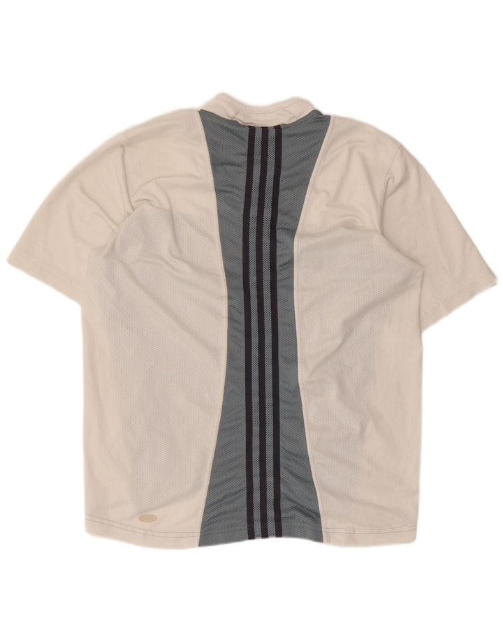 Ανδρικό μπλουζάκι ADIDAS Top UK 40/42 μεσαίο λευκό έγχρωμο πολυεστέρας