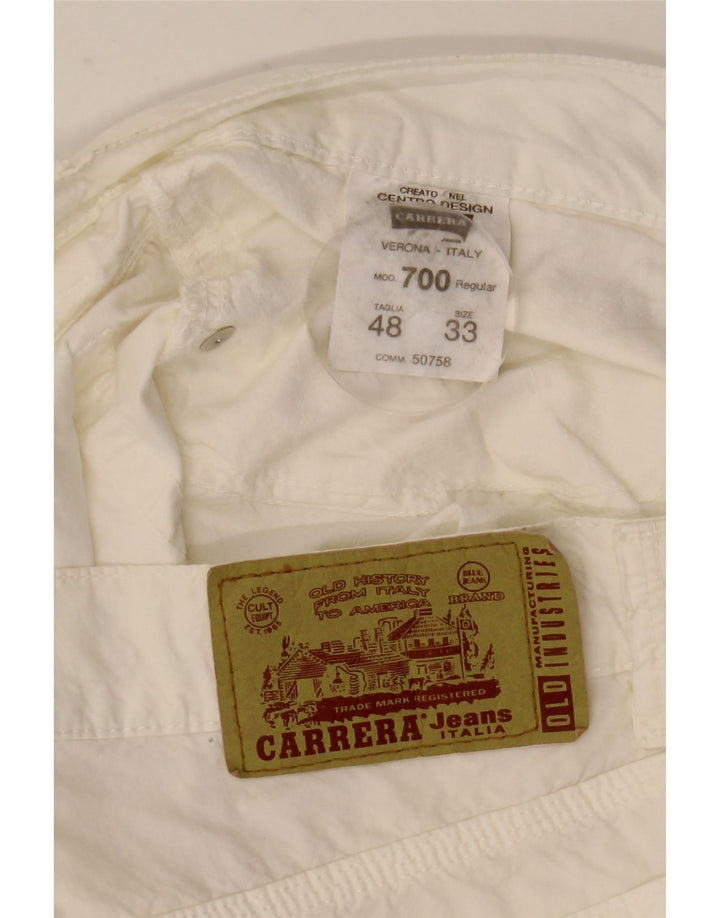Ανδρικό παντελόνι Carrera 700 Regular Fit, μέγεθος 33 λευκό βαμβακερό