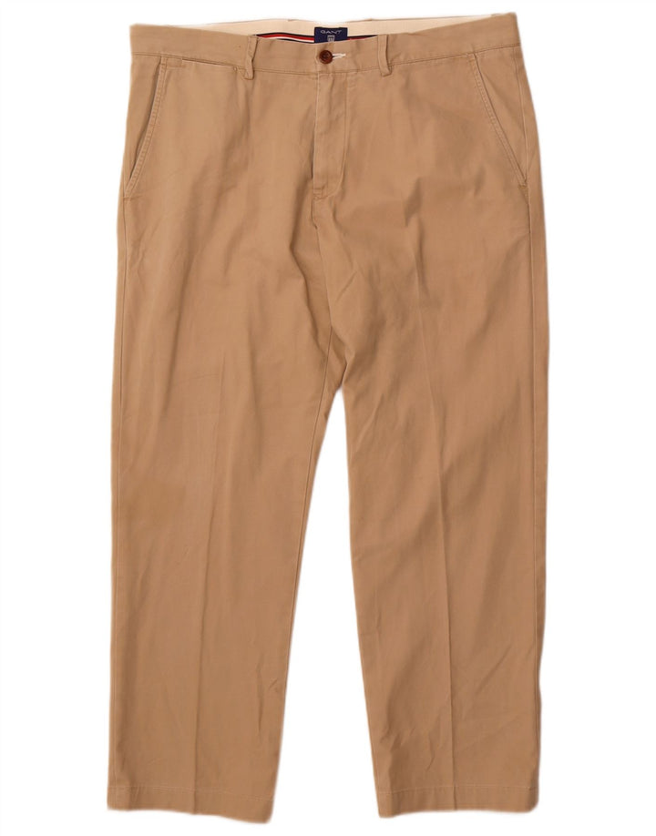 Gant Ανδρικό ίσιο παντελόνι Chino W36 L28 Μπεζ βαμβακερό