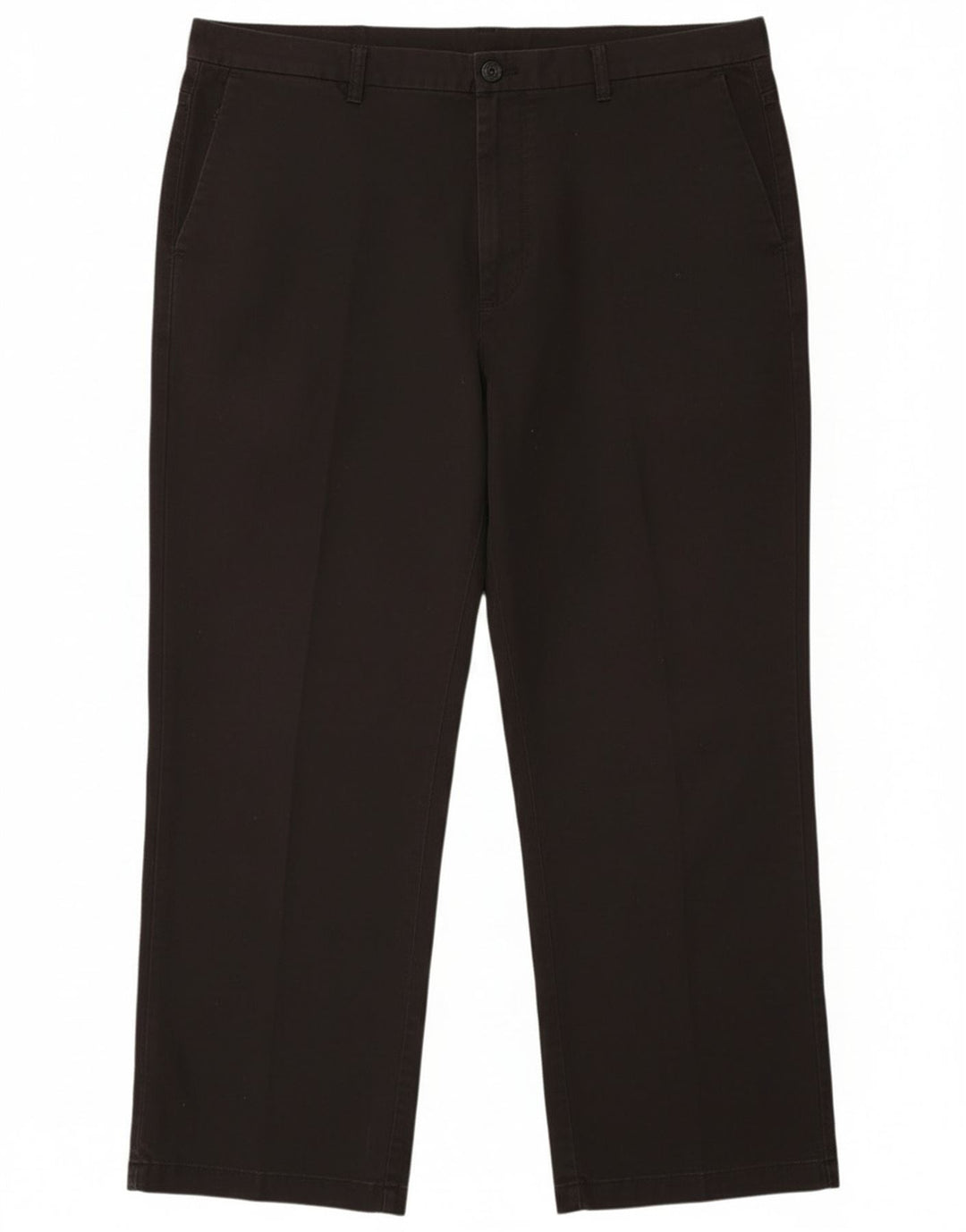 Ανδρικό ίσιο παντελόνι Chino Izod W48 L30 Μαύρο βαμβακερό