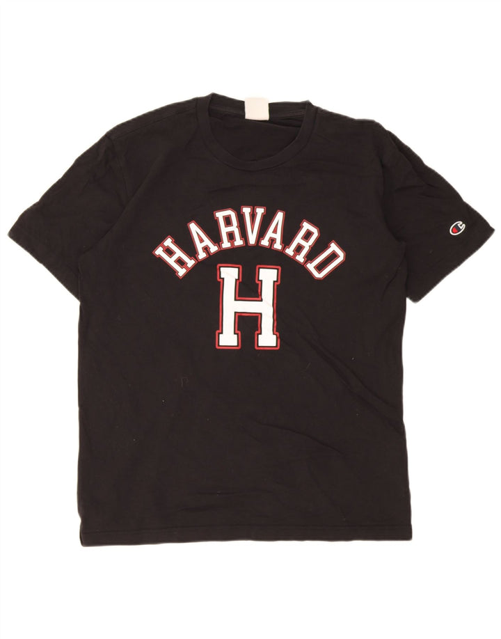 Ανδρικό T-Shirt Champion Harvard Graphic Top Μεσαίο μαύρο βαμβακερό
