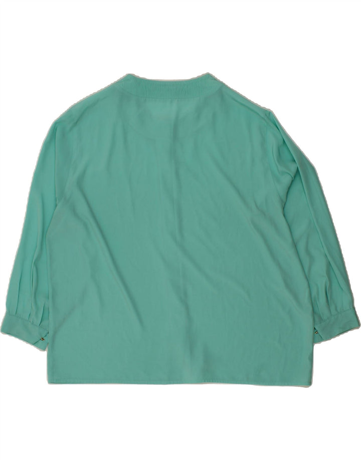 VINTAGE Womens Shirt Blouse UK 20 2XL Turquoise Vintage Vintage and Second-Hand Vintage from Messina Hembry 