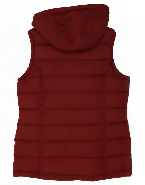 Crew Clothing Γυναικεία κουκούλα με επένδυση Gilet UK 10 Small Burgundy Polyester