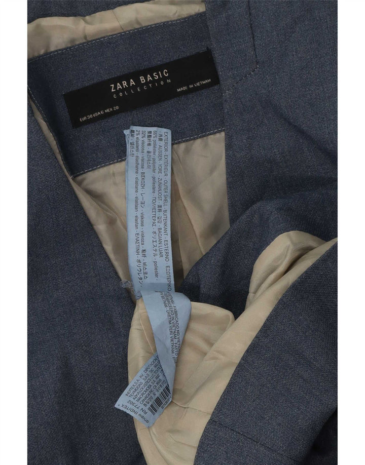 Zara Γυναικείο τζάκετ μπλέιζερ EU 38 με μεσαίο μπλε πολυεστέρα