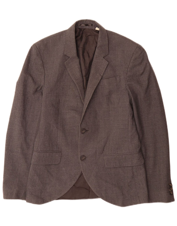 Jack Wills Ανδρικό σακάκι με 2 κουμπιά σακάκι UK 36 Small Grey Wool