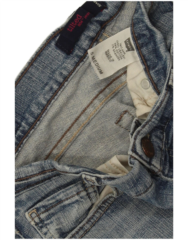 LEVI'S Γυναικείο 504 τζιν ίσιο με κλίση US 5 Medium W28 L31 Μπλε βαμβακερό