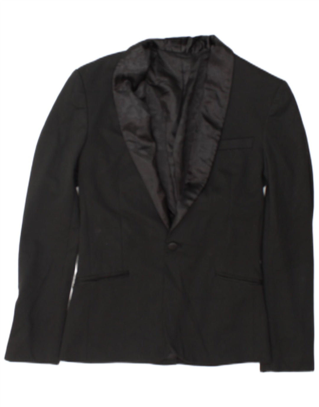 Zara Ανδρικό μπουφάν σακάκι 1 κουμπιού UK 36 Small Black Polyester