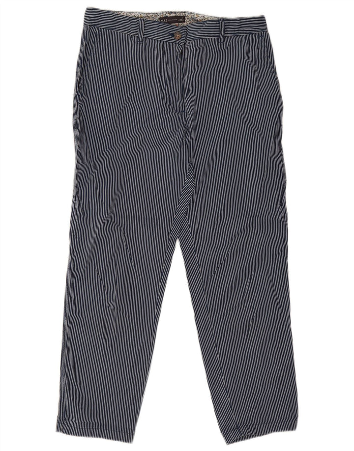 Marks & Spencer Γυναικείο Cropped Παντελόνι UK 12 Medium W30 L26 Navy Blue