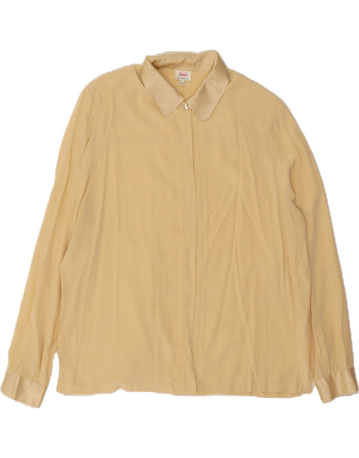 CHERIE Womens Shirt Blouse IT 52 2XL Yellow Vintage cherie and Second-Hand cherie from Messina Hembry 