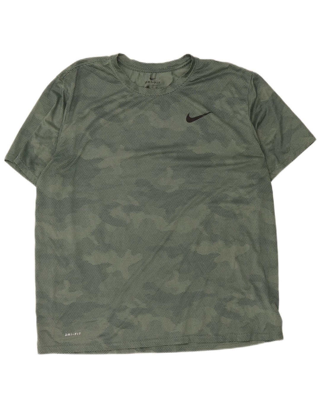 Ανδρικό μπλουζάκι Nike Dri Fit τοπ 2XL πράσινο καμουφλάζ πολυεστέρας